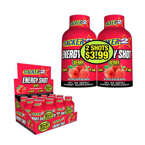Wholesale Stacker Energy Shot for Convenience Stores.